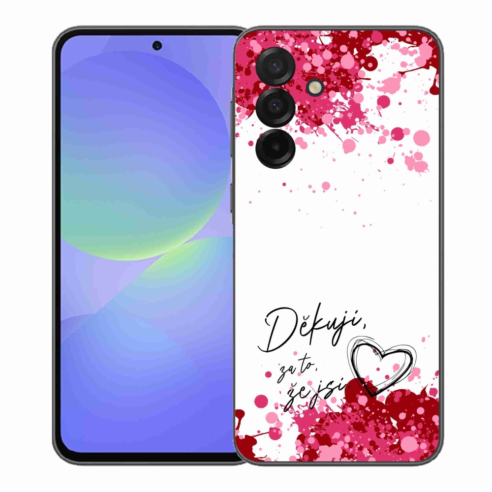 Gélový kryt mmCase na Samsung Galaxy A37 5G - zamilovaný text 2 biele pozadie