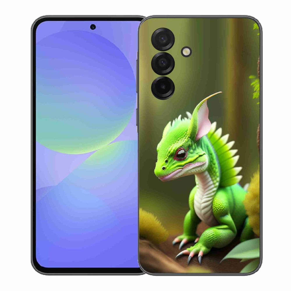 Gélový kryt mmCase na Samsung Galaxy A37 5G - zelený dráčik