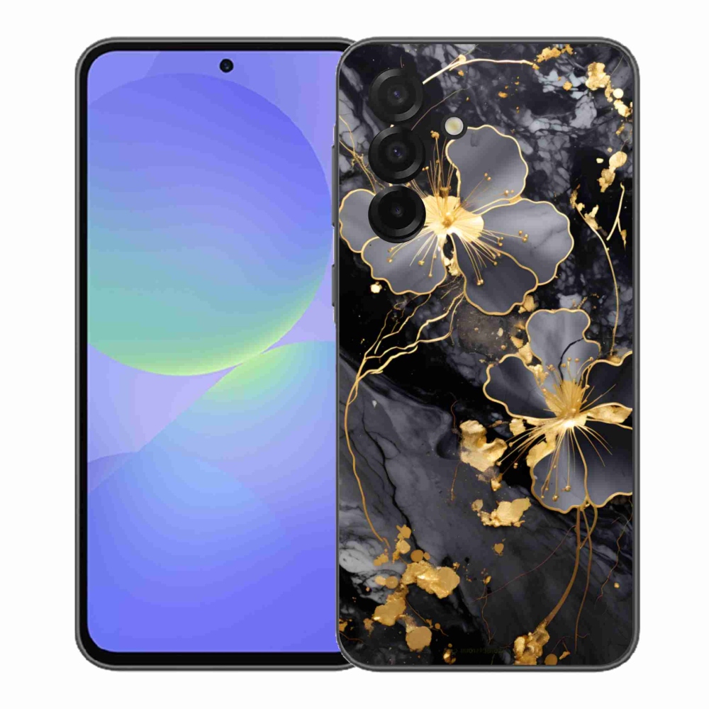 Gélový kryt mmCase na Samsung Galaxy A37 5G - zlaté kvety