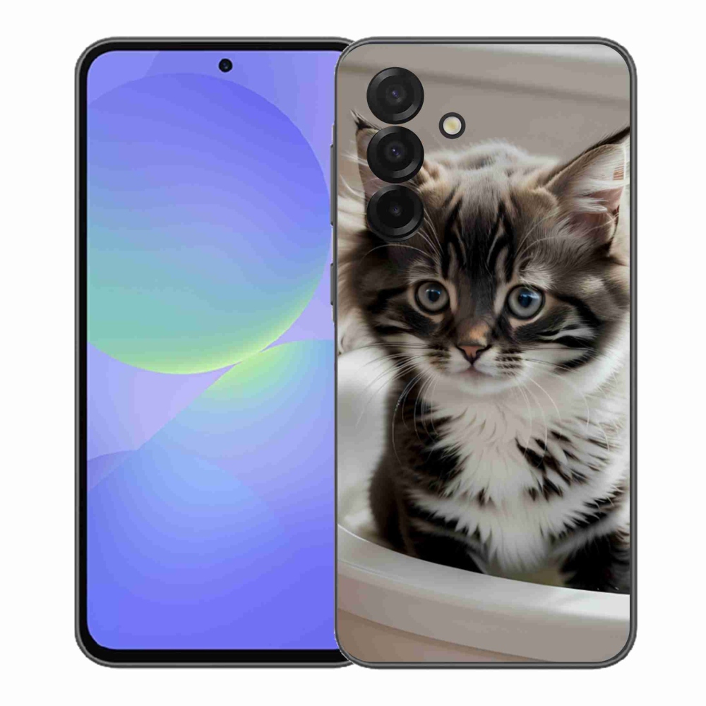 Gélový kryt mmCase na Samsung Galaxy A37 5G - zvedavé mačiatko