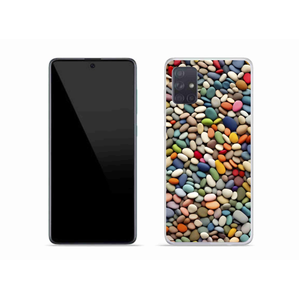 Gélový kryt mmCase na Samsung Galaxy A51 - farebné kamienky 2
