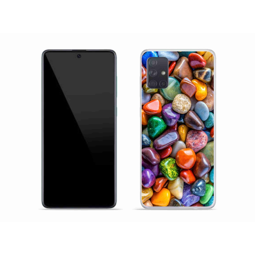 Gélový kryt mmCase na Samsung Galaxy A51 - farebné kamienky