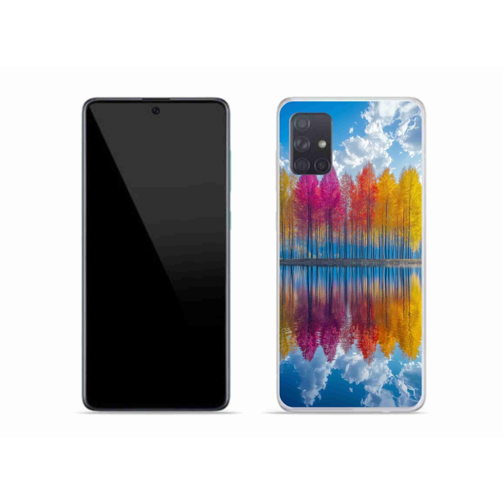 Gélový kryt mmCase na Samsung Galaxy A51 - farebné stromy
