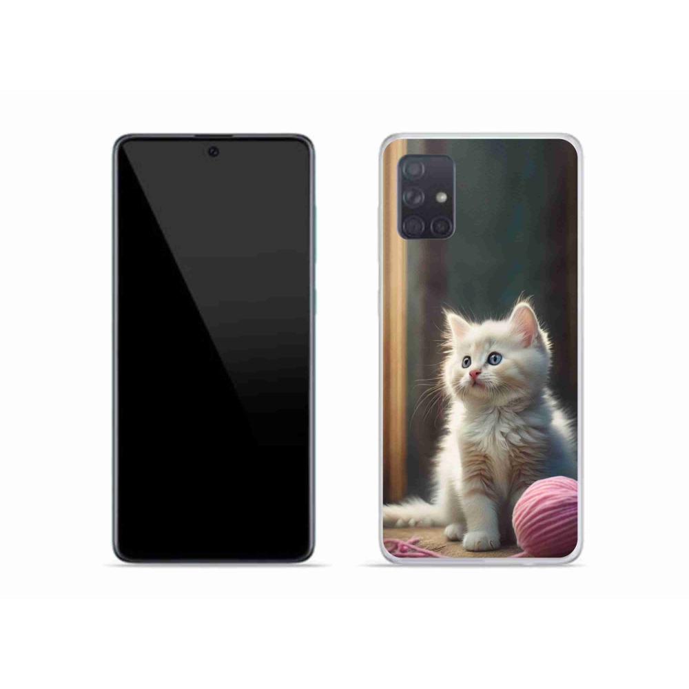 Gélový kryt mmCase na Samsung Galaxy A51 - biele mačiatko 2