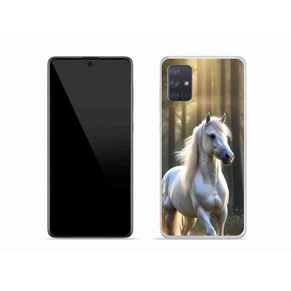 Gélový kryt mmCase na Samsung Galaxy A51 - biely kôň 3