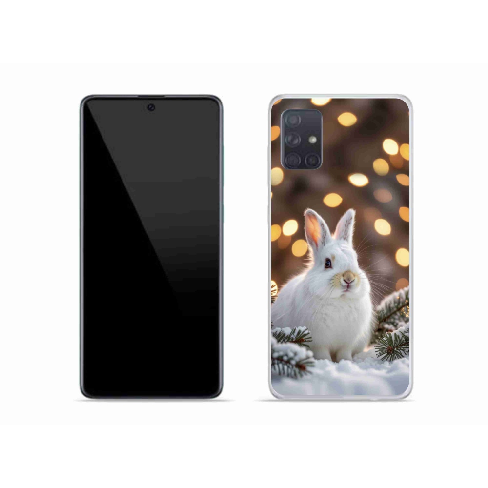 Gélový kryt mmCase na Samsung Galaxy A51 - biely zajac