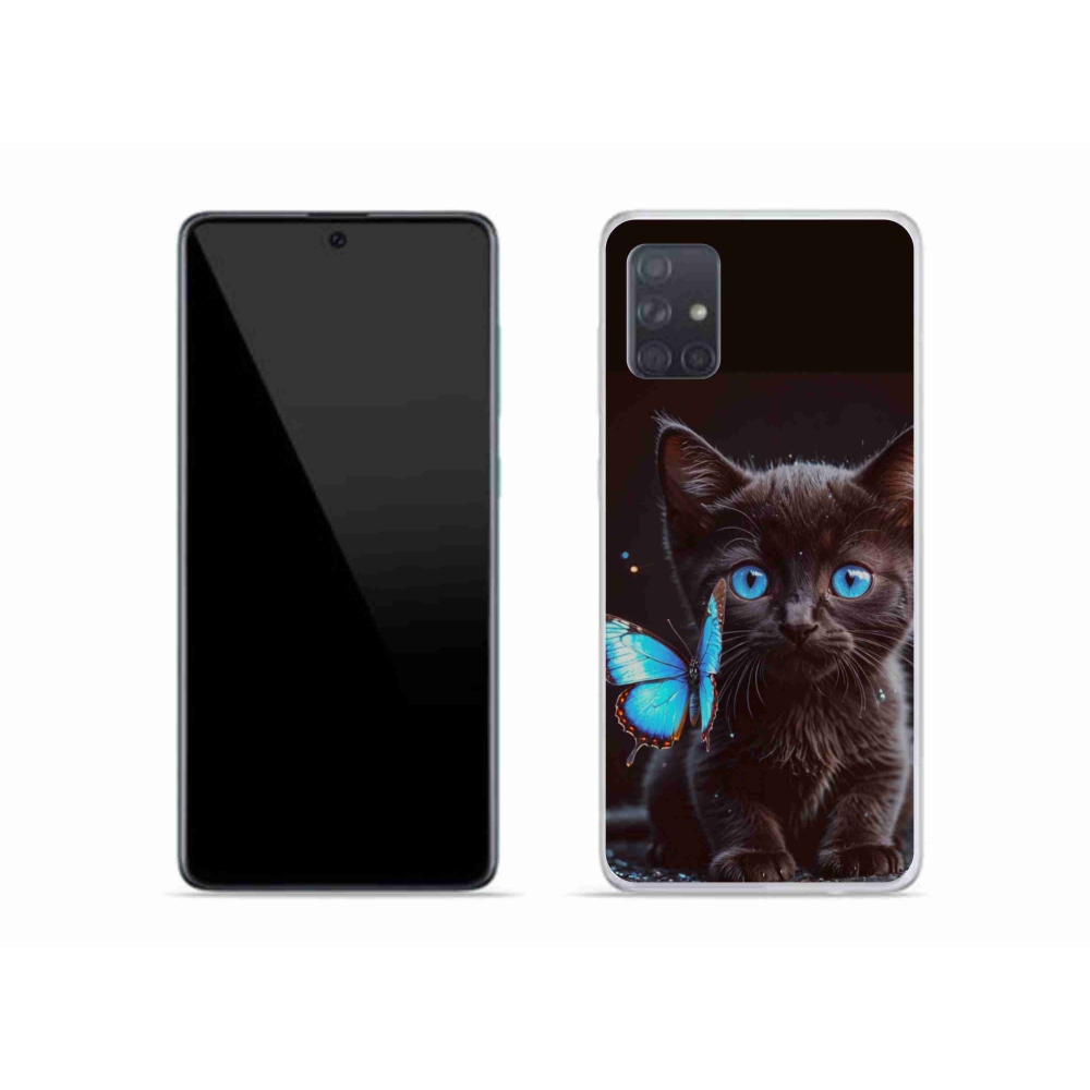 Gélový kryt mmCase na Samsung Galaxy A51 - čierne mačiatko 3