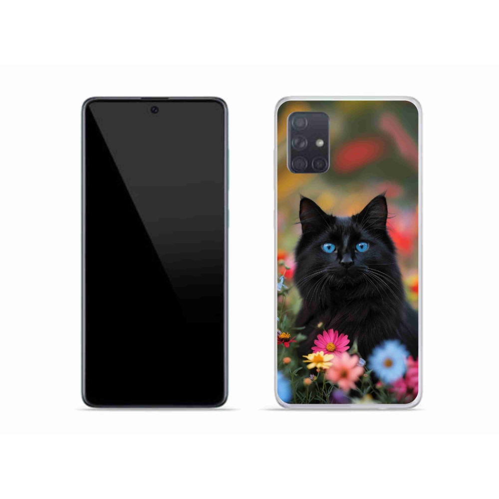 Gélový kryt mmCase na Samsung Galaxy A51 - čierne mačiatko 4