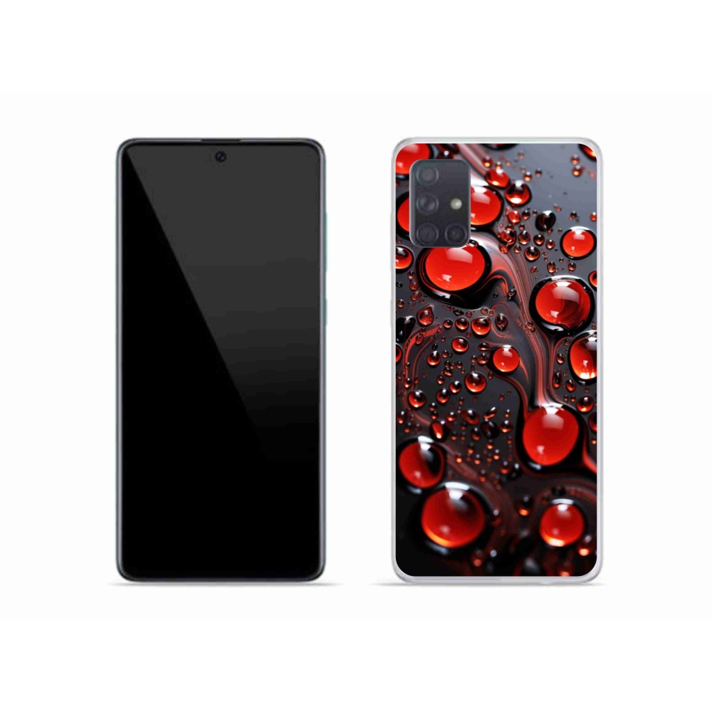 Gélový kryt mmCase na Samsung Galaxy A51 - červené kvapky 2