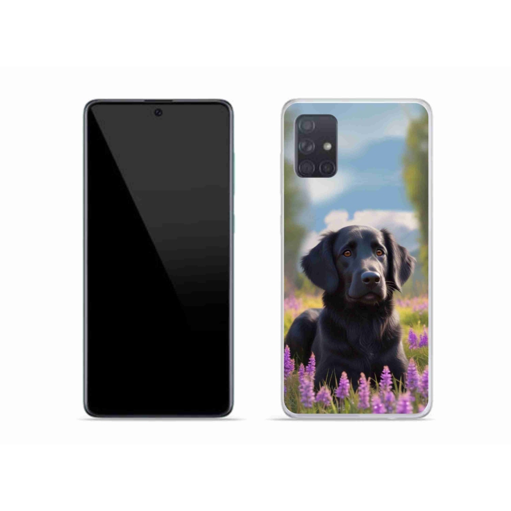 Gélový kryt mmCase na Samsung Galaxy A51 - elegantný čierny retriever