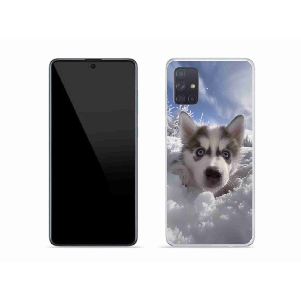 Gélový kryt mmCase na Samsung Galaxy A51 - husky v snehu