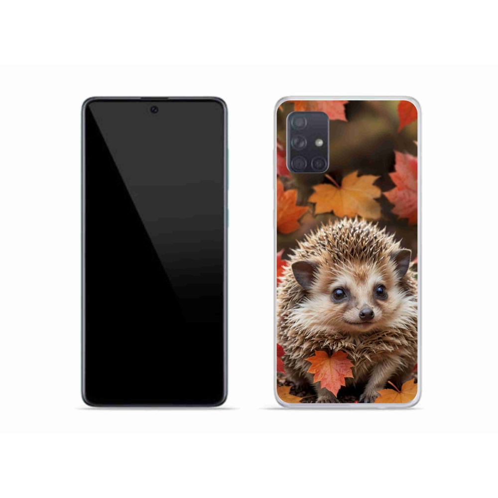 Gélový kryt mmCase na Samsung Galaxy A51 - ježko v lístia