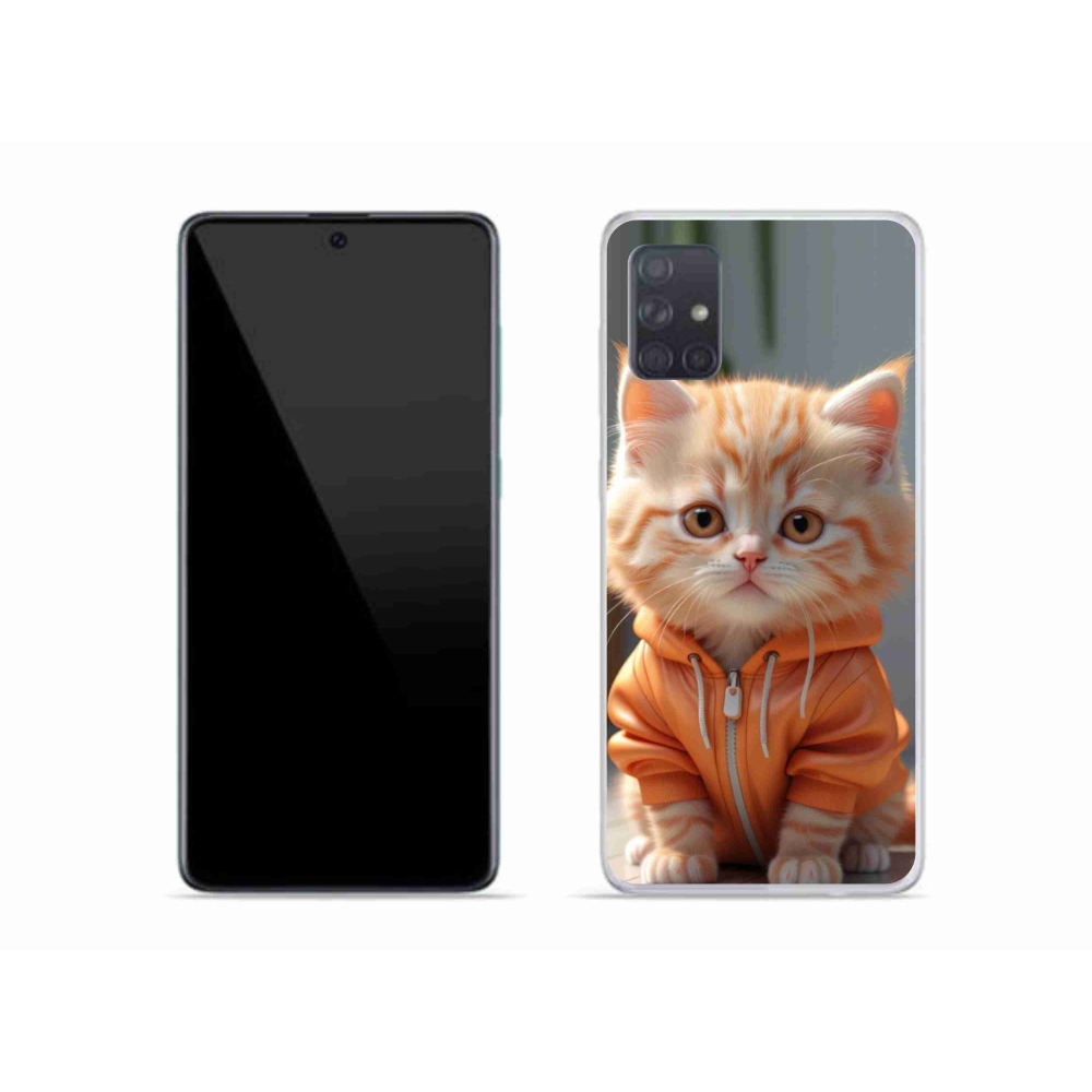 Gélový kryt mmCase na Samsung Galaxy A51 - mačiatko v mikine
