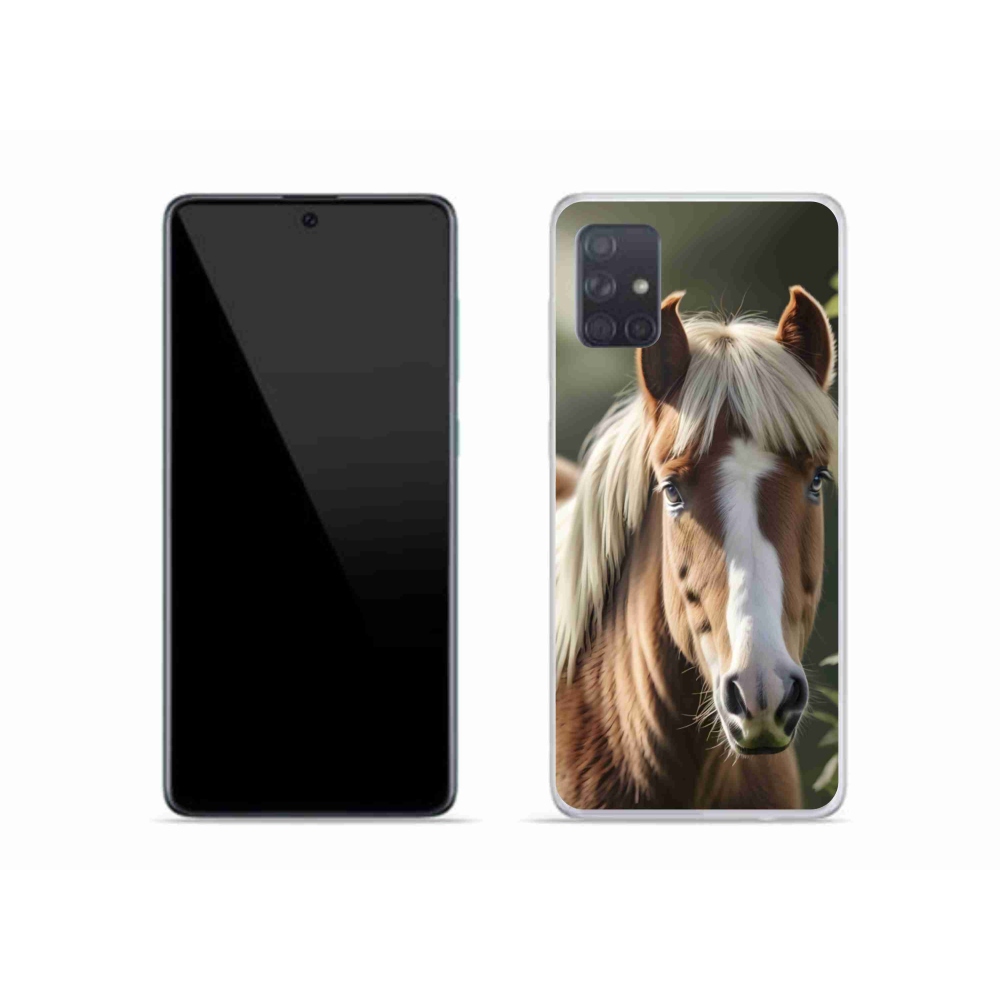 Gélový kryt mmCase na Samsung Galaxy A51 - kôň so svetlou hrivou