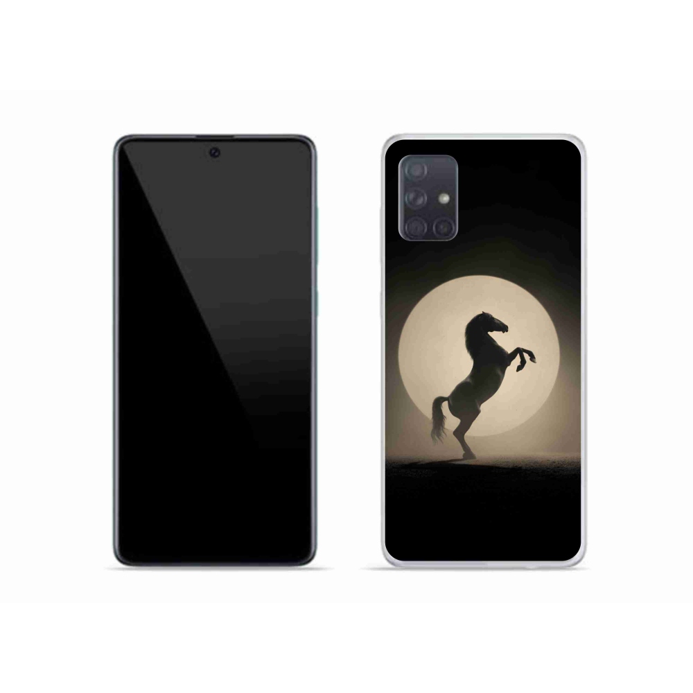 Gélový kryt mmCase na Samsung Galaxy A51 - kôň v siluete