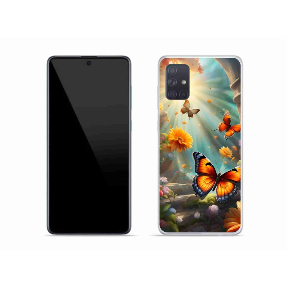 Gélový kryt mmCase na Samsung Galaxy A51 - motýlia záhrada 2