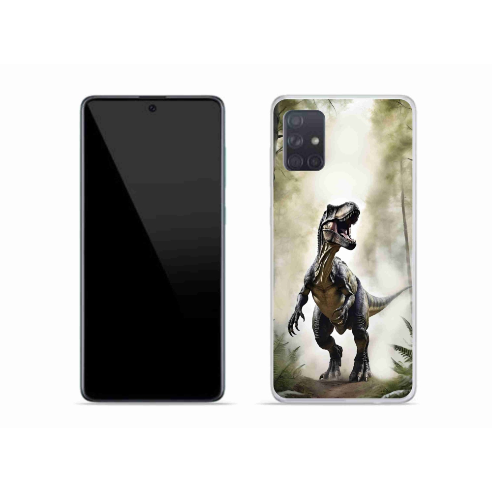 Gélový kryt mmCase na Samsung Galaxy A51 - naštvaný T-Rex