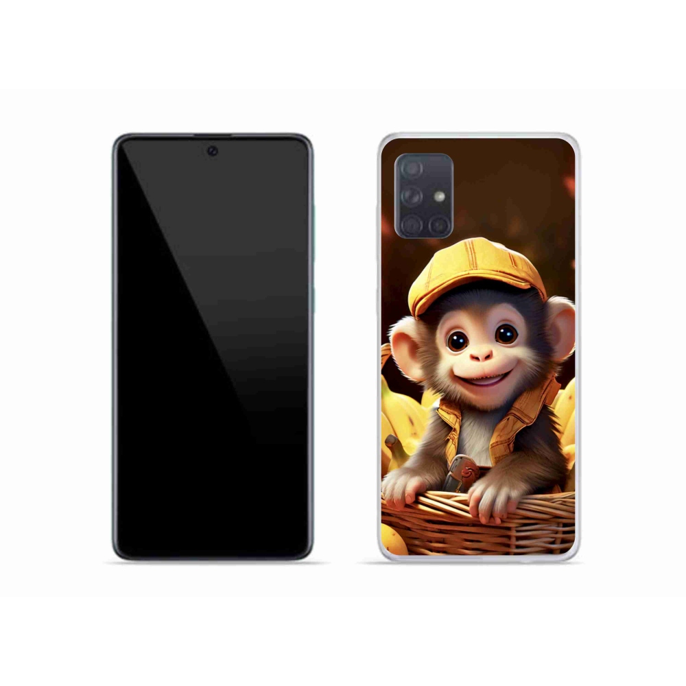 Gélový kryt mmCase na Samsung Galaxy A51 - opice v košíku