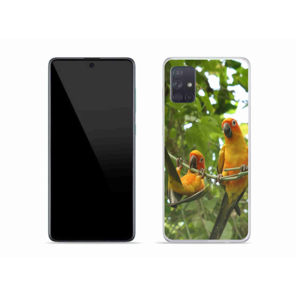 Gélový kryt mmCase na Samsung Galaxy A51 - papagáje aratingy