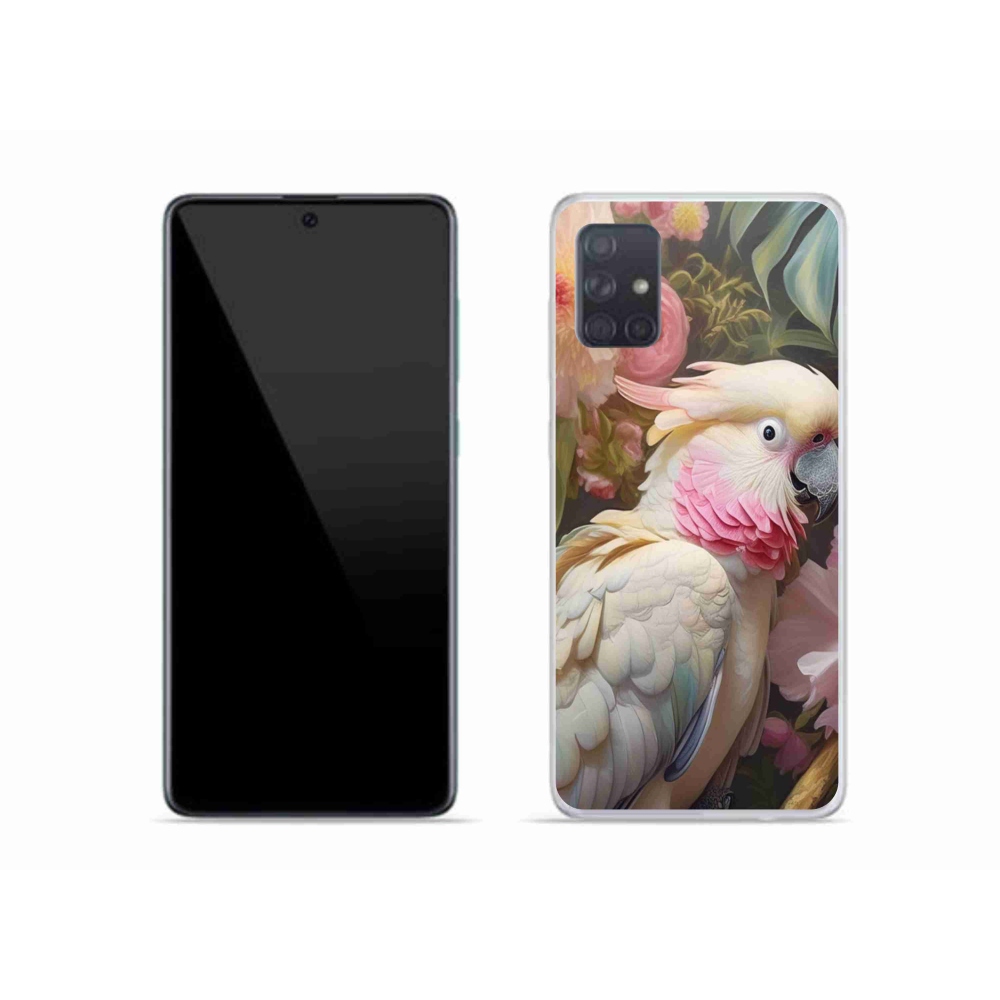 Gélový kryt mmCase na Samsung Galaxy A51 - papagáj kakadu ružový 2