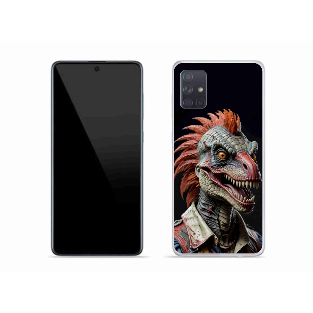 Gélový kryt mmCase na Samsung Galaxy A51 - punk dinosaurus