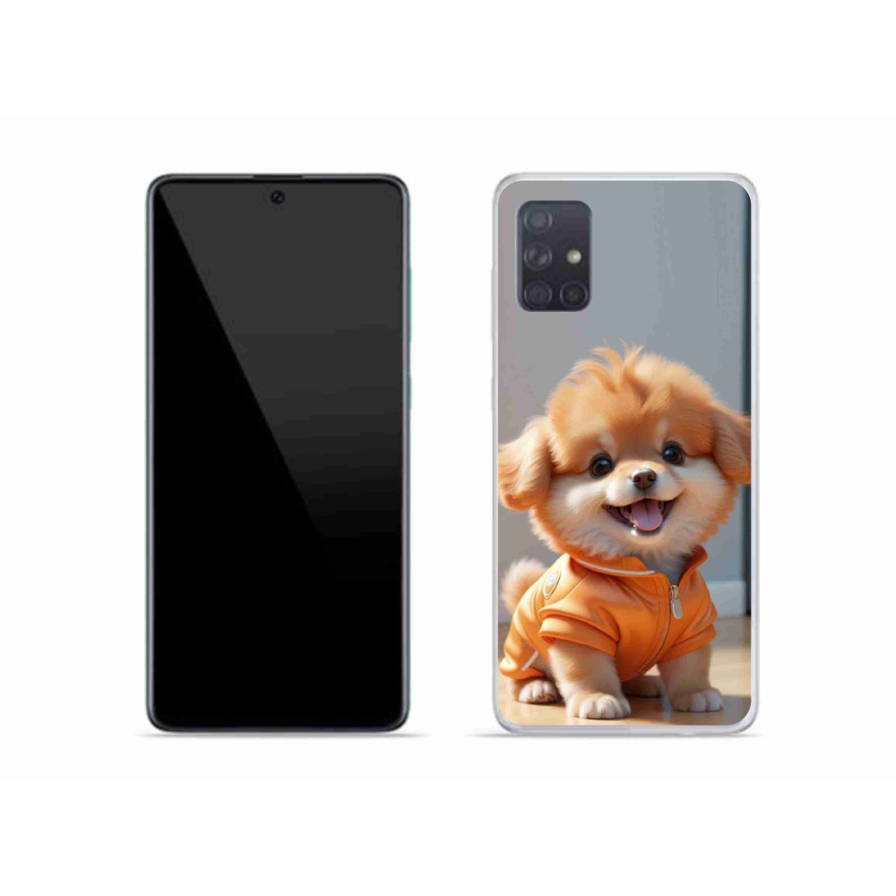 Gélový kryt mmCase na Samsung Galaxy A51 - roztomilý pomeranian v mikine