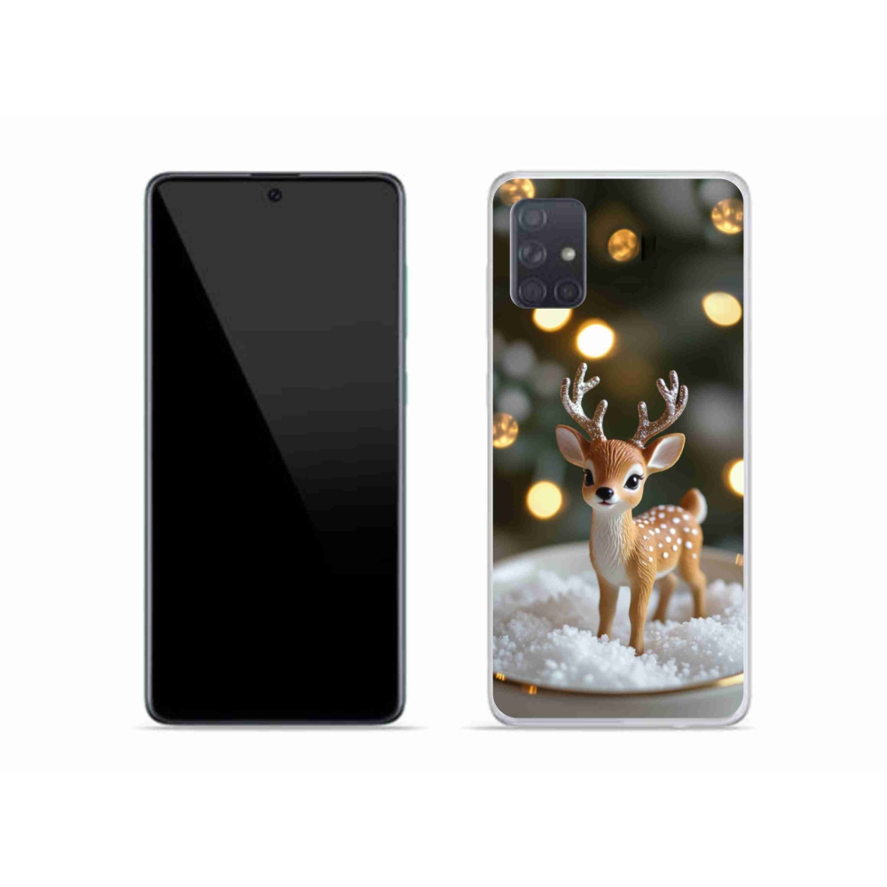 Gélový kryt mmCase na Samsung Galaxy A51 - roztomilý vianočný jeleň