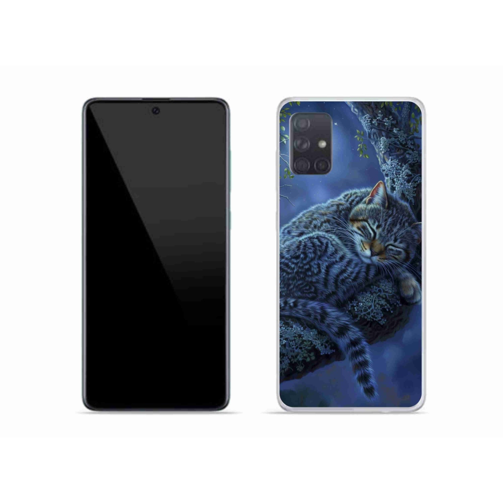 Gélový kryt mmCase na Samsung Galaxy A51 - spiaca mačka