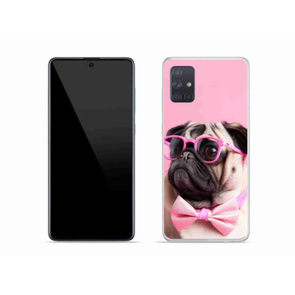 Gélový kryt mmCase na Samsung Galaxy A51 - štýlový mops