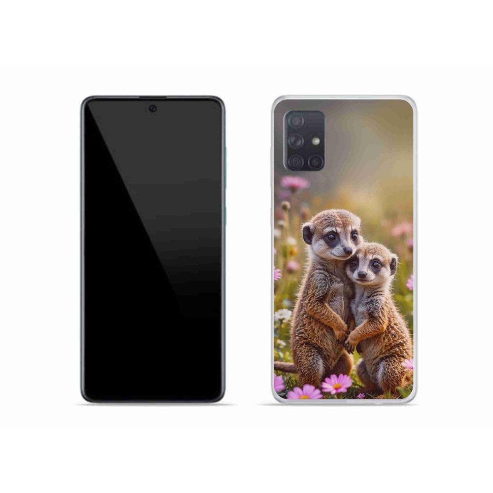 Gélový kryt mmCase na Samsung Galaxy A51 - surikatí duo