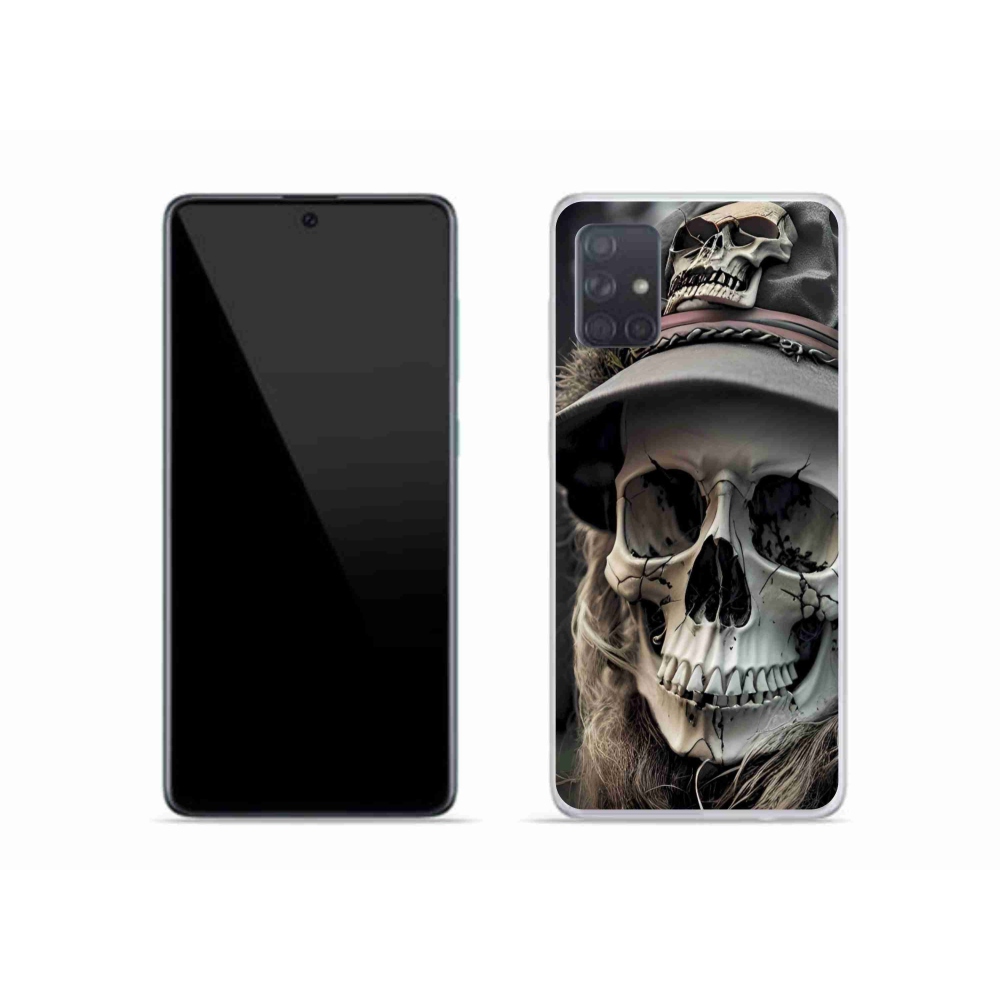 Gélový kryt mmCase na Samsung Galaxy A51 - temná lebka