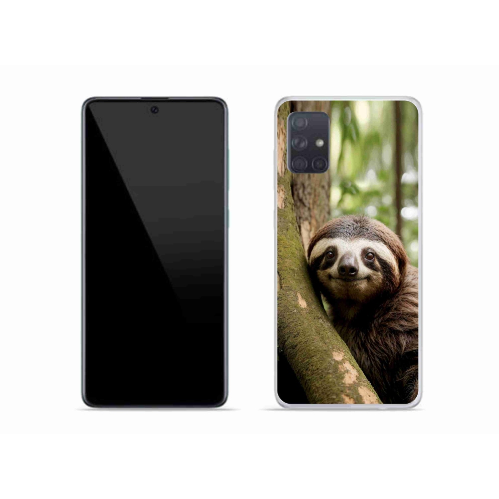 Gélový kryt mmCase na Samsung Galaxy A51 - usmievavý leňochod