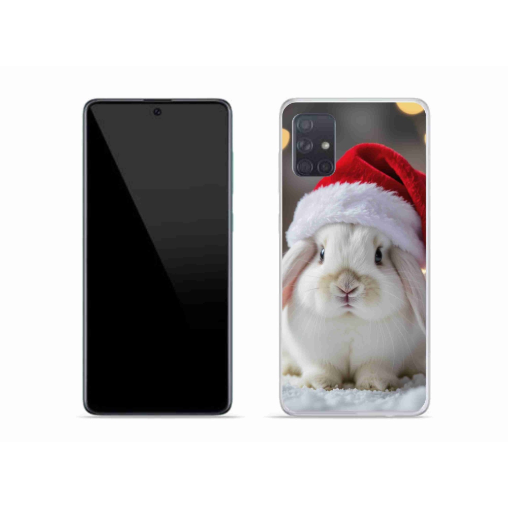 Gélový kryt mmCase na Samsung Galaxy A51 - vianočný králik