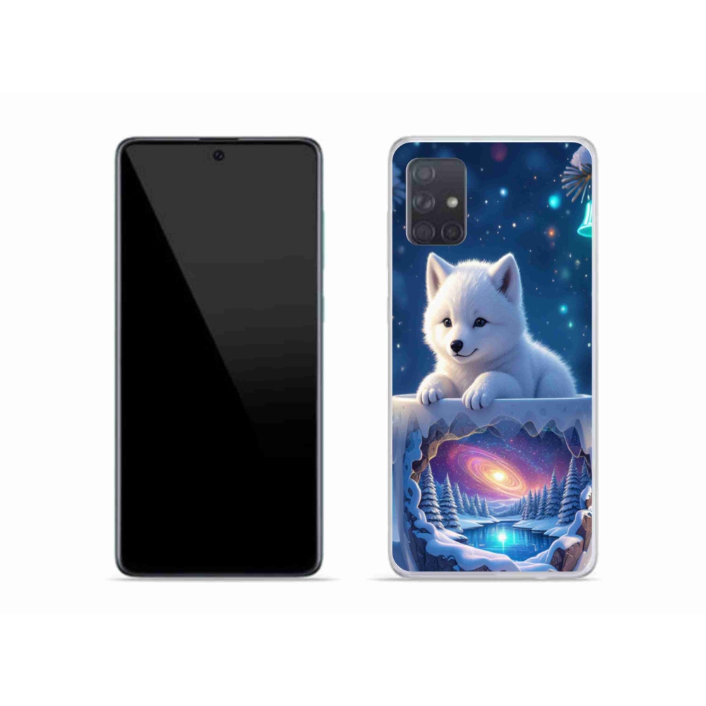 Gélový kryt mmCase na Samsung Galaxy A51 - vianočné šteňa