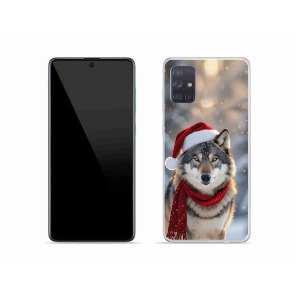 Gélový kryt mmCase na Samsung Galaxy A51 - vianočný vlk
