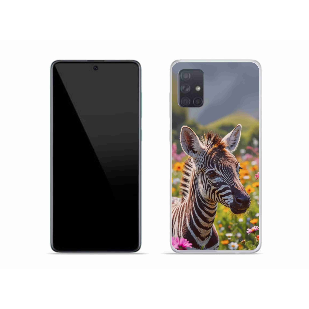Gélový kryt mmCase na Samsung Galaxy A51 - zebra na lúke