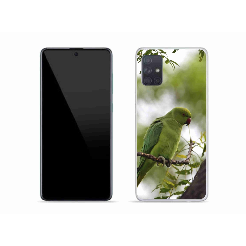 Gélový kryt mmCase na Samsung Galaxy A51 - zelený papagáj