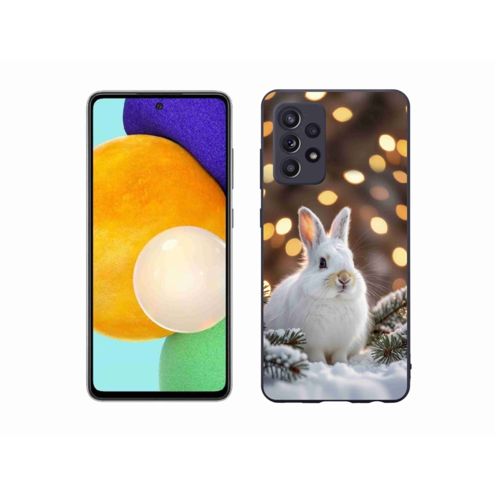 Gélový kryt mmCase na Samsung Galaxy A52/52 5G - biely zajac