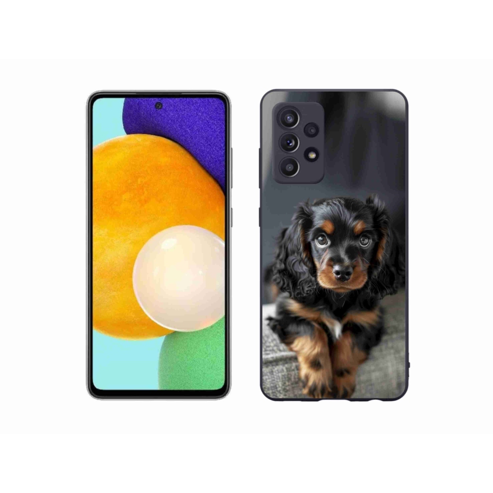 Gélový kryt mmCase na Samsung Galaxy A52/52 5G - roztomilý dlhosrstý jazvečík