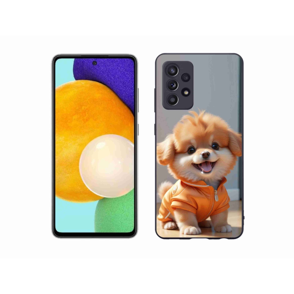 Gélový kryt mmCase na Samsung Galaxy A52/52 5G - roztomilý pomeranian v mikine