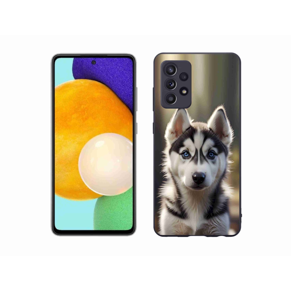 Gélový kryt mmCase na Samsung Galaxy A52/52 5G - roztomilý sibírsky husky