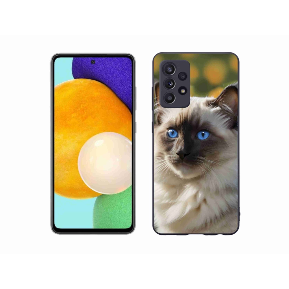 Gélový kryt mmCase na Samsung Galaxy A52/A52 5G - biely ragdoll