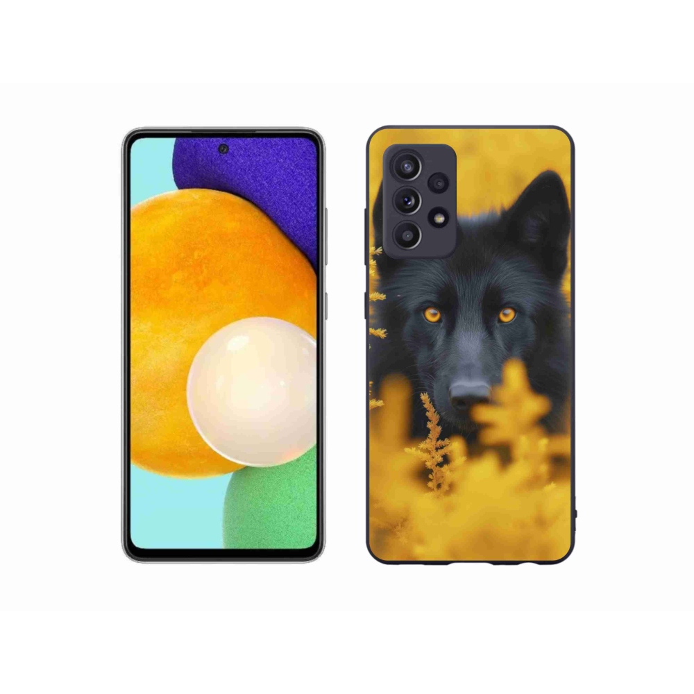Gélový kryt mmCase na Samsung Galaxy A52/A52 5G - čierny vlk 2