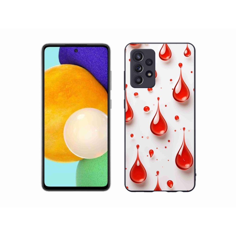 Gélový kryt mmCase na Samsung Galaxy A52/A52 5G - červené kvapky