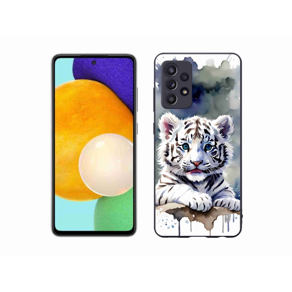 Gélový kryt mmCase na Samsung Galaxy A52/A52 5G - mláďa bieleho tigra