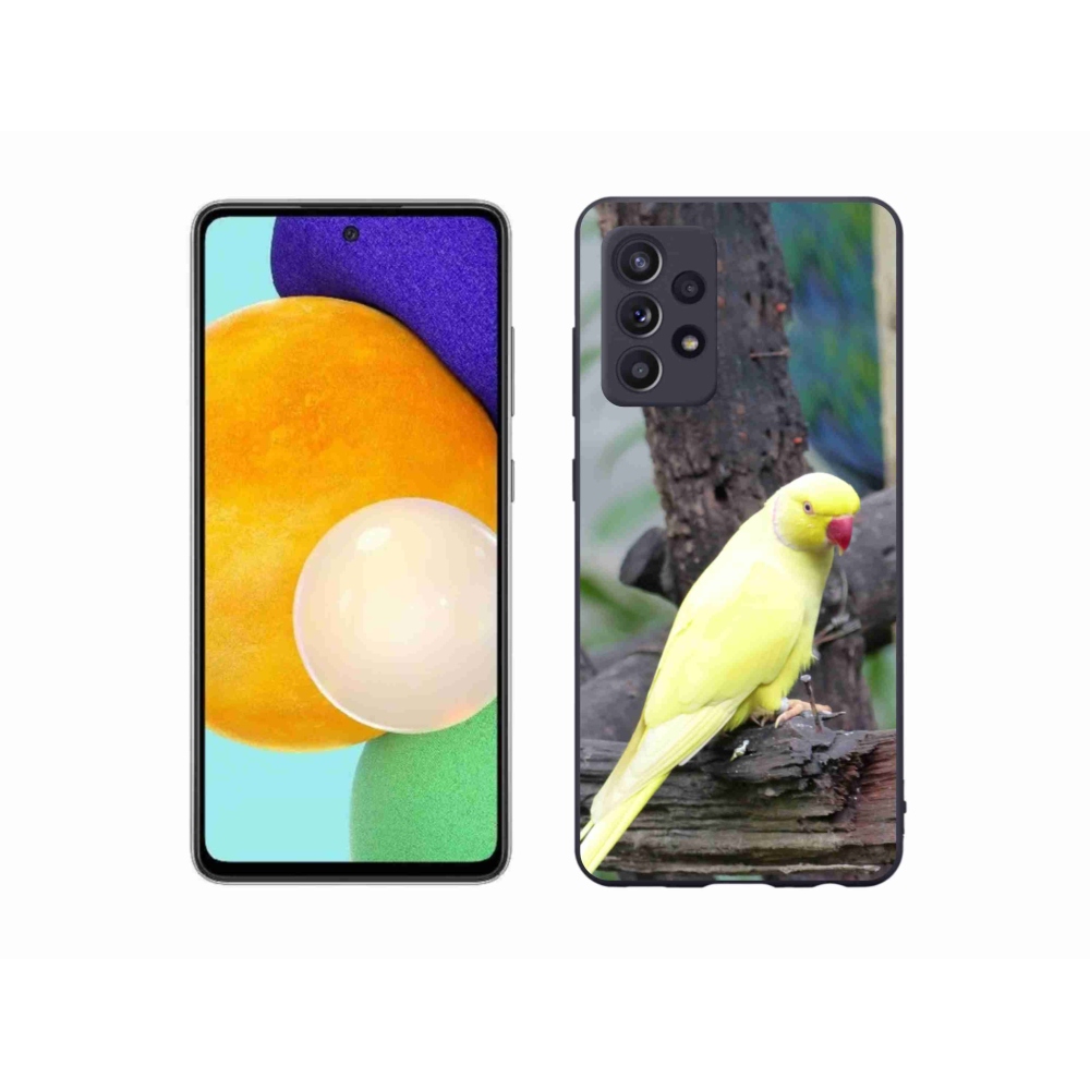 Gélový kryt mmCase na Samsung Galaxy A52/A52 5G - papagáj alexander žltý
