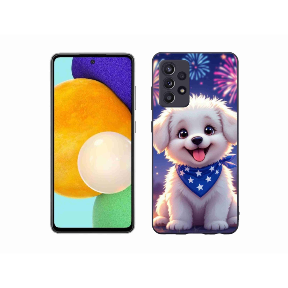 Gélový kryt mmCase na Samsung Galaxy A52/A52 5G - slávnostné šteňa