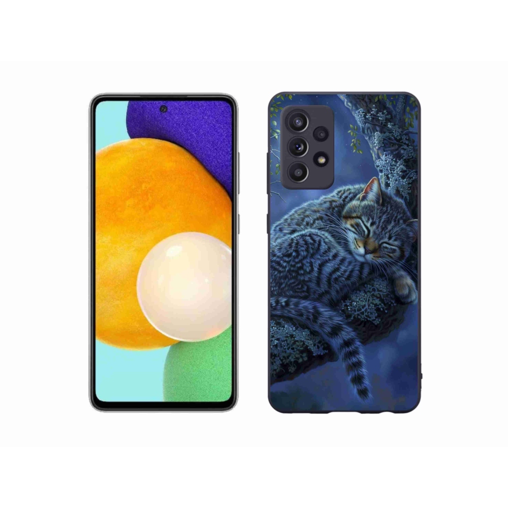 Gélový kryt mmCase na Samsung Galaxy A52/A52 5G - spiaca mačka