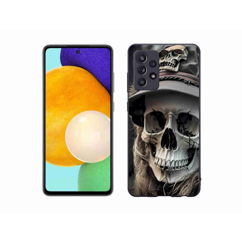 Gélový kryt mmCase na Samsung Galaxy A52/A52 5G - temná lebka
