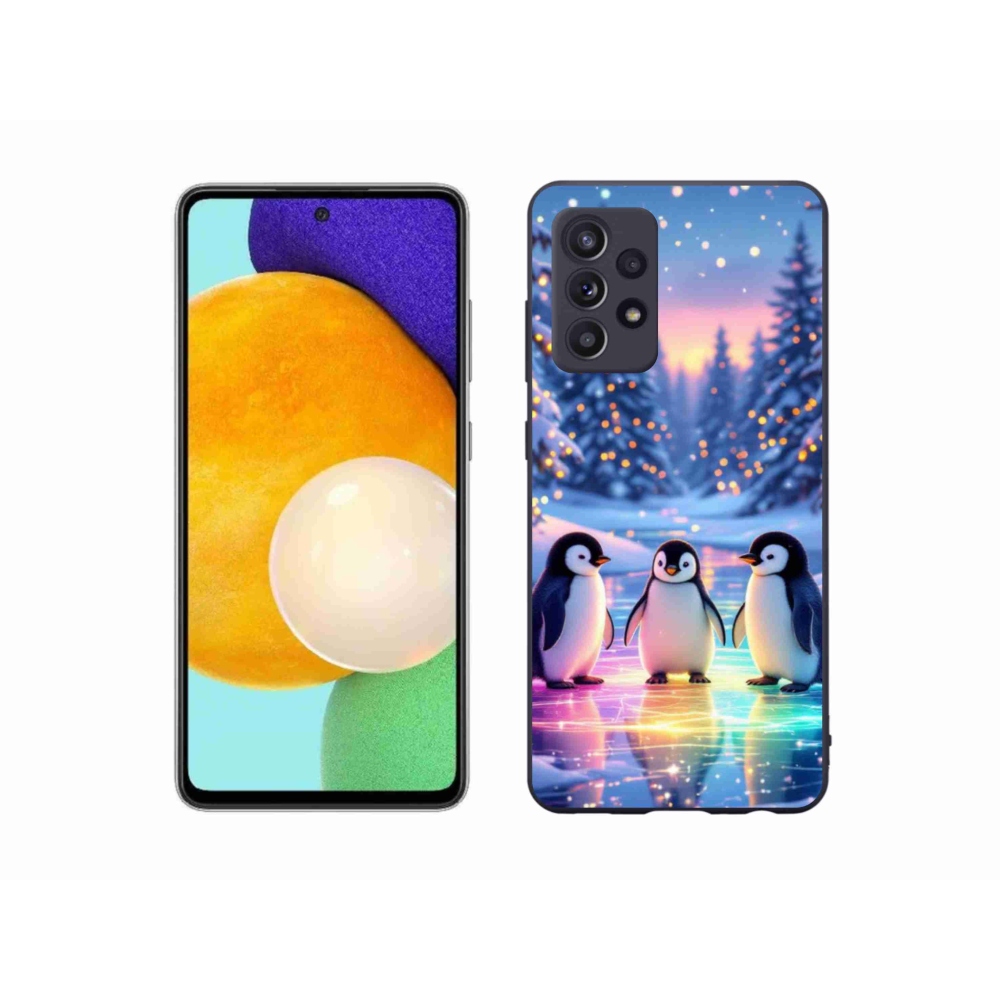Gélový kryt mmCase na Samsung Galaxy A52/A52 5G - tučniaky